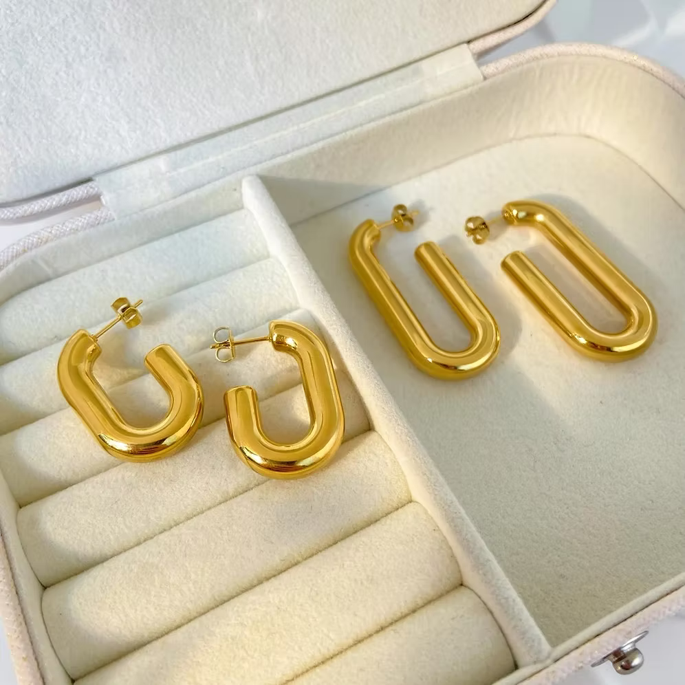 Oblong Oval Earrings