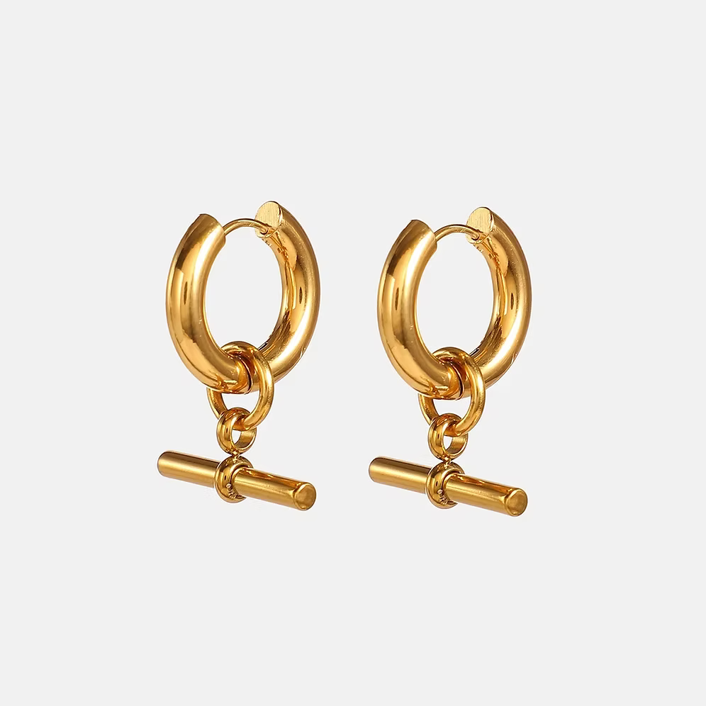 Gold Toggle Earrings