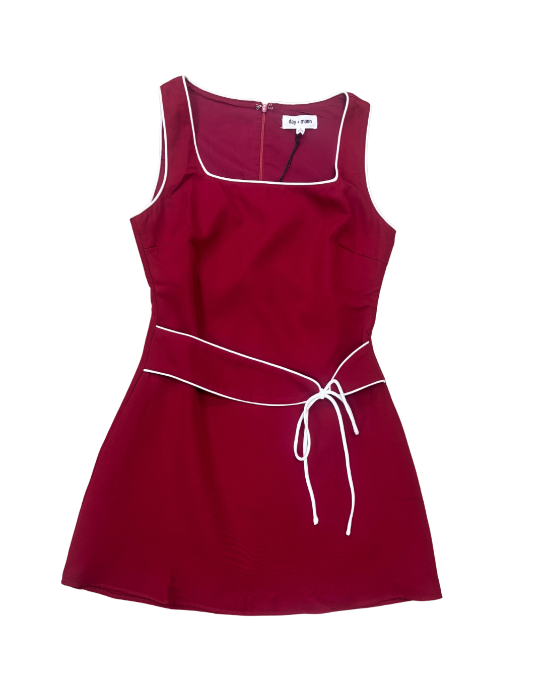Crimson Piping Mini Dress