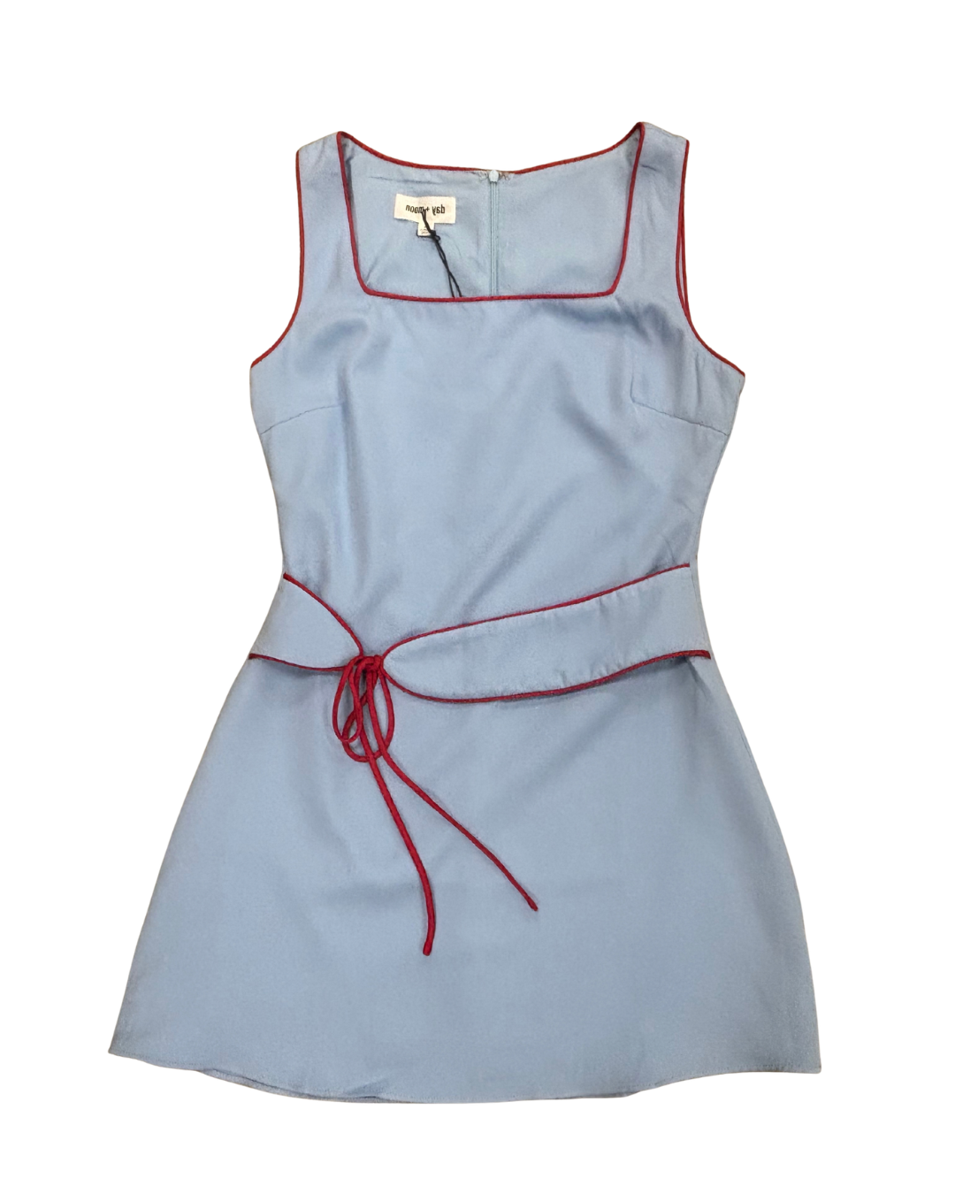 Powder Blue Piping Mini Dress