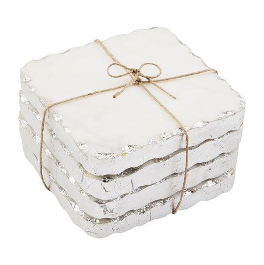 Marble & Foil Coaster Set