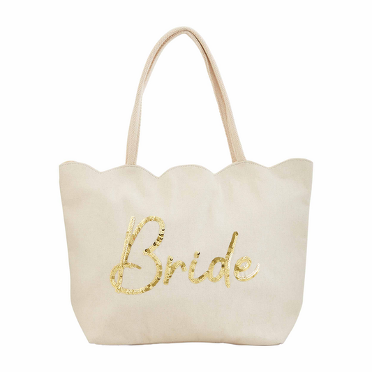 Mud Pie Bride Scallop Tote