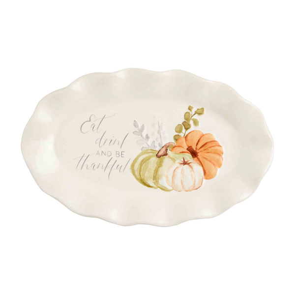 Mud Pie Be Thankful Sentiment Plate