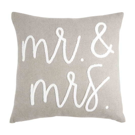 Mud Pie Mr. & Mrs. Pillow