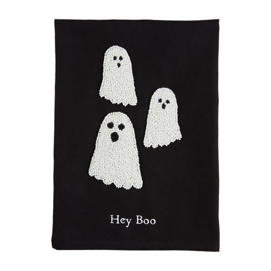 Hey Boo Beaded Ghost Towel